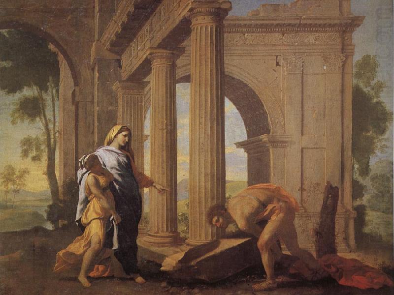 POUSSIN, Nicolas Theseus Finding His Father's Arms china oil painting image